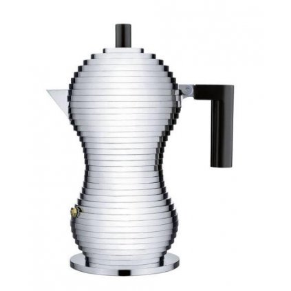 Zaparzacz do espresso mokka PULCINA 70 ml, uchwyt czarny, Alessi