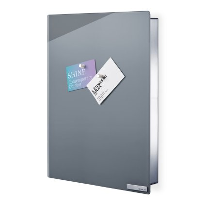 Skrzynka na klucze z drzwiczkami magnetycznymi VELIO szara 40 x 30 cm Blomus