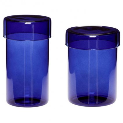 Szklanki POP L, niebieskie, zestaw 2 sztuk, Hübsch