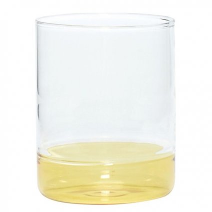 Szklanka do wody KIOSK 380 ml, żółta, Hübsch