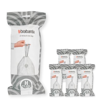 Worki do kosza na śmieci H PERFECTFIT Brabantia 50-60 l, 120 szt.
