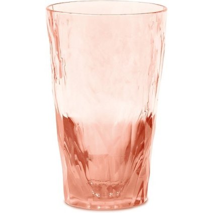 Nietłukąca się szklanka SUPERGLASS CLUB NO.6 Koziol 300 ml przezroczysty różowy kwarc
