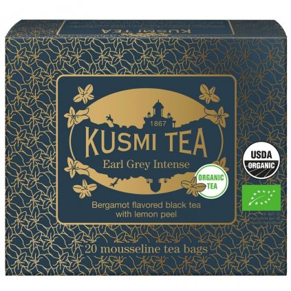 Czarna herbata EARL GREY INTENSE, 20 muślinowych torebek z herbatą, Kusmi Tea