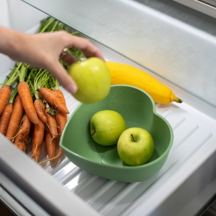 miska HERZ NO.3 Koziol 1,4 ja naturalny liściasta zieleń