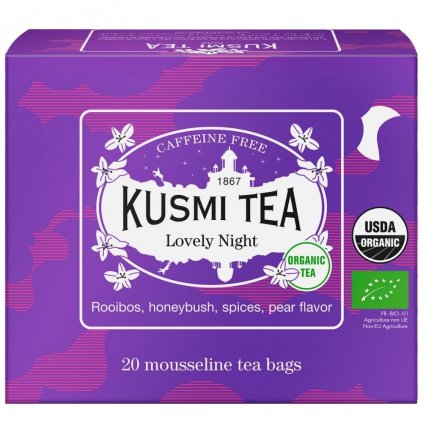 Herbata Rooibos LOVELY NIGH, 20 torebek muślinowych z herbatą, Kusmi Tea
