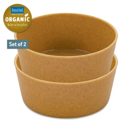 Zestaw misek CONNECT Koziol 890 ml 2 szt. naturalne drewno