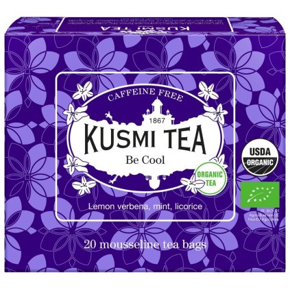 Herbatka ziołowa BE COOL, 20 torebek muślinowych z herbatą, Kusmi Tea
