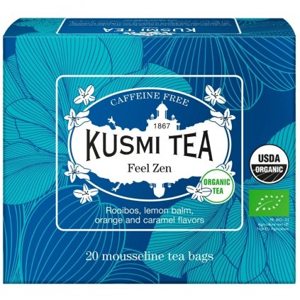 Herbata Rooibos FEEL ZEN, 20 torebek muślinowych z herbatą, Kusmi Tea