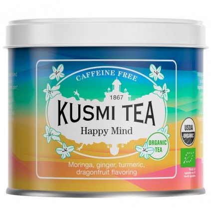 Herbata ziołowa HAPPY GREEN, puszka herbaty liściastej 100 g, Kusmi Tea