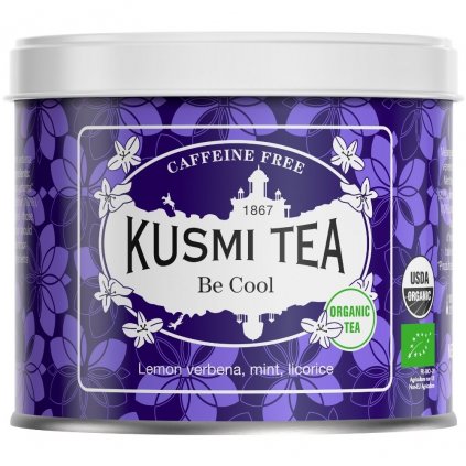 Herbata ziołowa BE COOL, puszka herbaty liściastej 90 g, Kusmi Tea