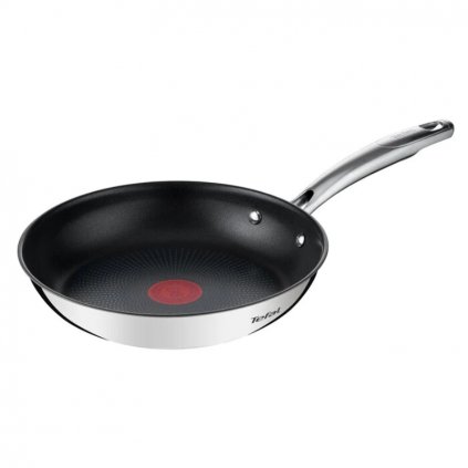 Patelnia z nieprzywierającą powłoką DUETTO+ G7320434 24 cm, stal nierdzewna, tytan, Tefal