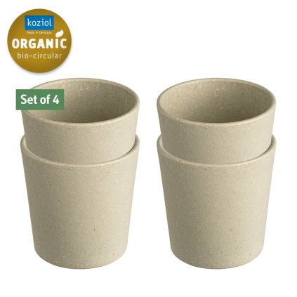 Zestaw filiżanek CONNECT Koziol 190 ml 4 szt. naturalne pasek pustynny