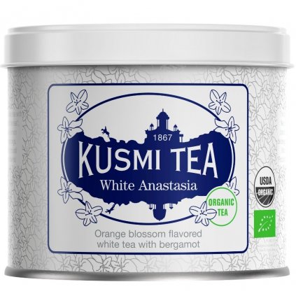 Herbata biała ANASTASIA, puszka 90 g herbaty liściastej, Kusmi Tea