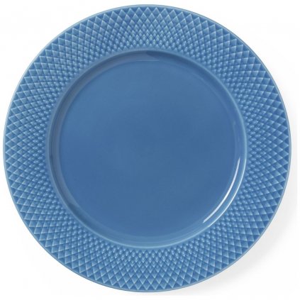 Talerz obiadowy RHOMBE 27 cm, niebieski, Lyngby