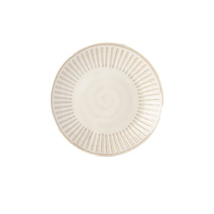 Spodek RIDGED ALABASTER 12 cm, kremowy, ceramika, MIJ