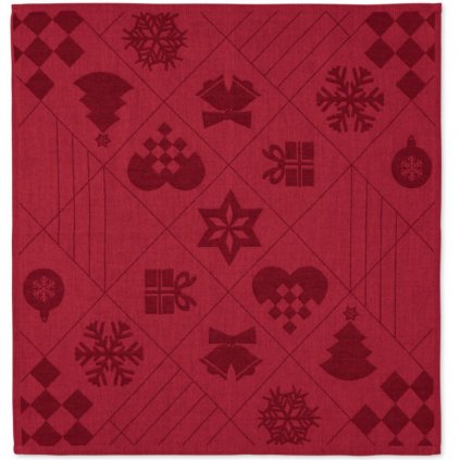 Serwetka świąteczna NATALE, zestaw 4 szt., 45 x 45 cm, czerwona, Rosendahl