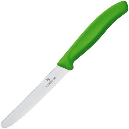 Nóż do pomidorów 11 cm, zielony, Victorinox