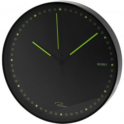 Zegar ścienny NIGHTWATCH, 31 cm, czarny Philippi
