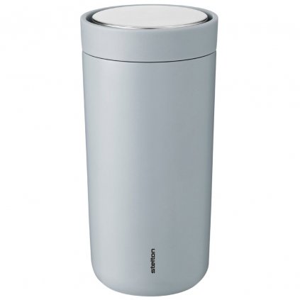 Kubek termiczny TO GO CLICK 400 ml, jasny szary, Stelton