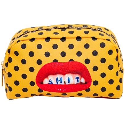 Kosmetyczka TOILETPAPER SHIT 23 x 13 cm, pomarańczowa, Seletti