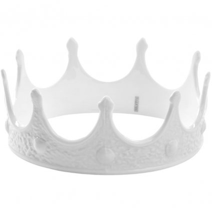 Dekoracja do domu MEMORABILIA MY CROWN 18,5 cm, biała, porcelana, Seletti