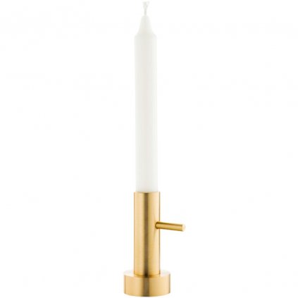 Świecznik na świece stołowe #1 10,5 cm, złoty, mosiądz, Fritz Hansen