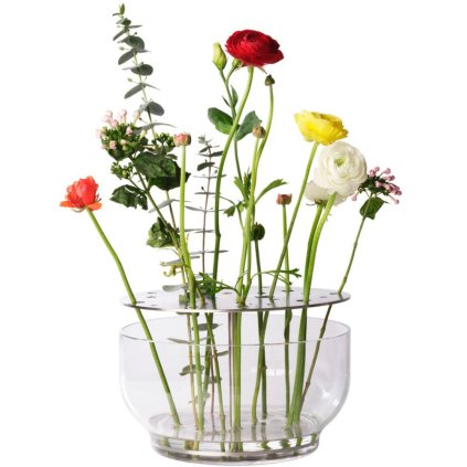 Wazon IKEBANA 24 cm, srebrny, szkło, Fritz Hansen