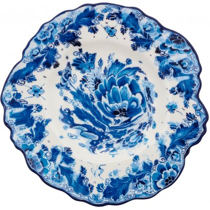 Talerz deserowy DIESEL CLASSICS ON ACID DELF ROSE 21 cm, niebieski, porcelanowy, Seletti