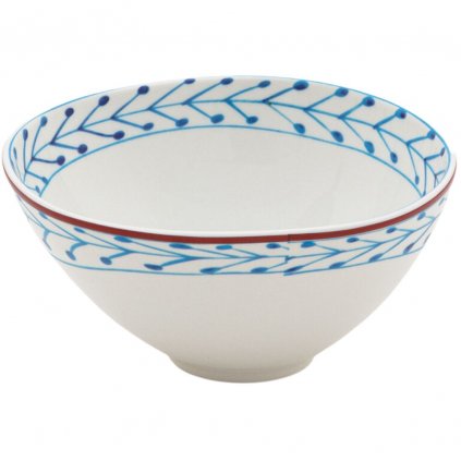 Miska obiadowa DIESEL CLASSICS ON ACID FIORI 12 cm, biało-niebieska, porcelanowa, Seletti
