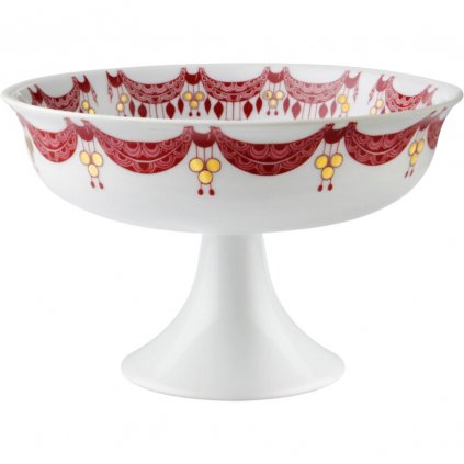 Salaterka GUIRLANDE 16 cm, czerwona, porcelanowa, Bjørn Wiinblad