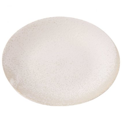 Talerz obiadowy WHITE FADE 28 cm, biały, ceramiczny, MIJ