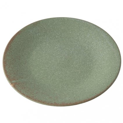 Talerz obiadowy GREEN FADE 28 cm, zielony, ceramiczny, MIJ