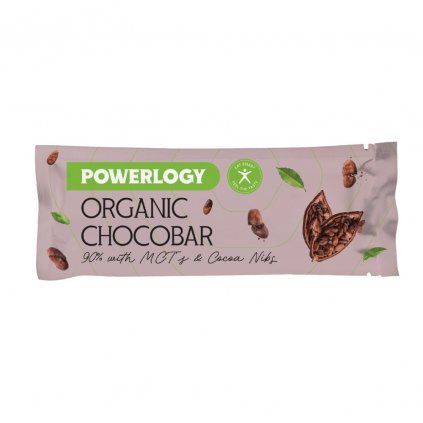 Bio batonik czekoladowy 50 g, 90%, Powerlogy