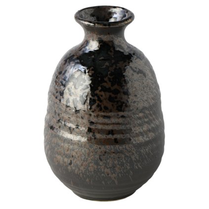 Butelka do sake 350 ml, czarna, ceramiczna, MIJ