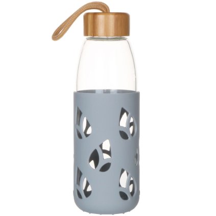 Butelka na wodę PKV-002 550 ml, szara, szklana, Pebbly
