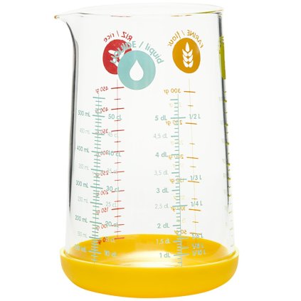 Kubek do mierzenia PKM-0500J 500 ml, szklany, Pebbly