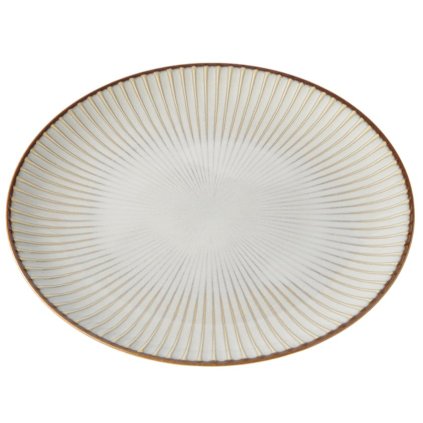 Talerz obiadowy WHITE SENDAN 23,5 cm, biały, ceramika, MIJ