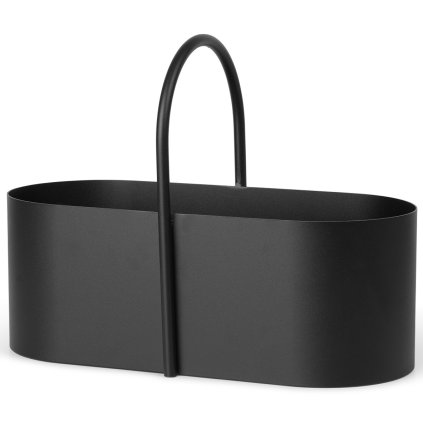 Pojemnik do przechowywania GRIB 35 cm, czarny, żelazo, twarde LIVING