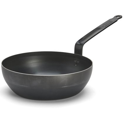 Patelnia głęboka BLUE CARBON 28 cm, niebieski stal, de Buyer