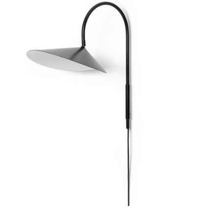kinkiet ARUM 26 cm, czarny, aluminium, twarde LIVING