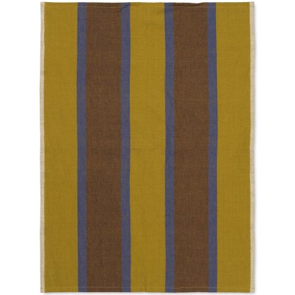 Ścierka kuchenna HALE 50 x 70 cm, żółty / brązowy, bawełna / len, twarde LIVING