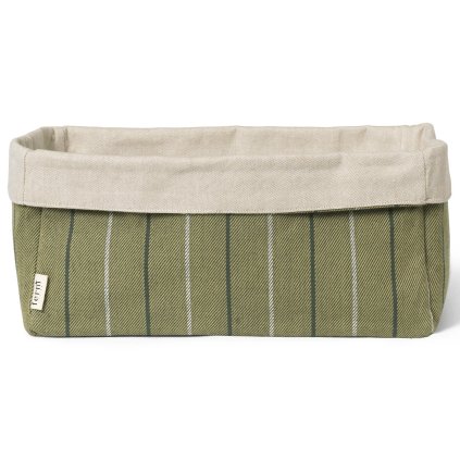 Kosz na pieczywo ITO 30 x 18 cm, zielony, bawełna, twarde LIVING