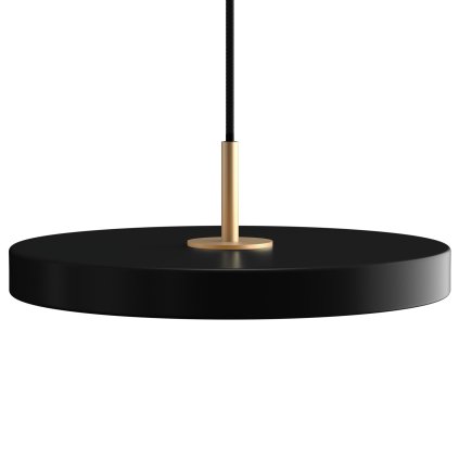 Lampa wisząca ASTERIA PLUS 31 cm, czarny / złoto, aluminium, Umage