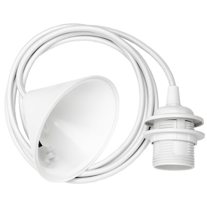 Lampa wisząca SZNUR 7 cm, biały, Umage