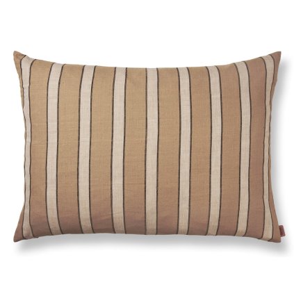 216842 dekoracni polstar 80 x 60 cm pruhy hneda hneda bavlna ferm living