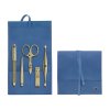Zestaw do manicure BT TWINOX GOLD EDITION, 4 el., niebieski, skóra, Zwilling