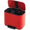 Kosz na śmieci pedałowy BO 11 + 23 l, czerwony, Brabantia