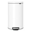 Kosz na śmieci pedałowy FLATBACK 30 l, cichy, biały, Brabantia
