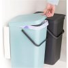 Wbudowany kosz na śmieci Sort & Go Brabantia szary / mentolowy 2 x 16 l