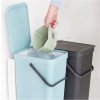 Wbudowany kosz na śmieci Sort & Go Brabantia szary / mentolowy 2 x 16 l